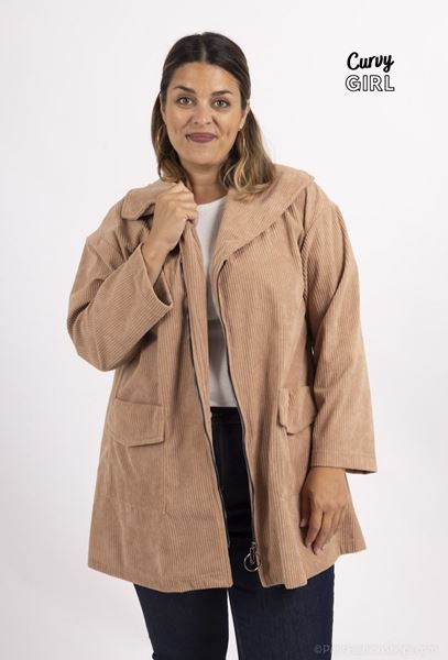 Picture of CURVY GIRL CORDUROY JACKET WITH ZIPPED POCKETS